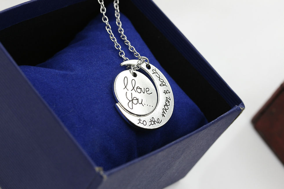 Thumbnail: I Love U to the Moon & Back Necklace