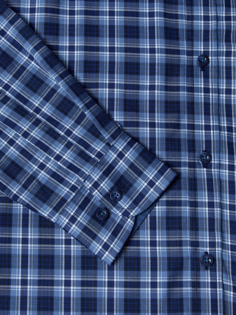 Thumbnail: DG's Drifter Blue Check Shirt 14659/27