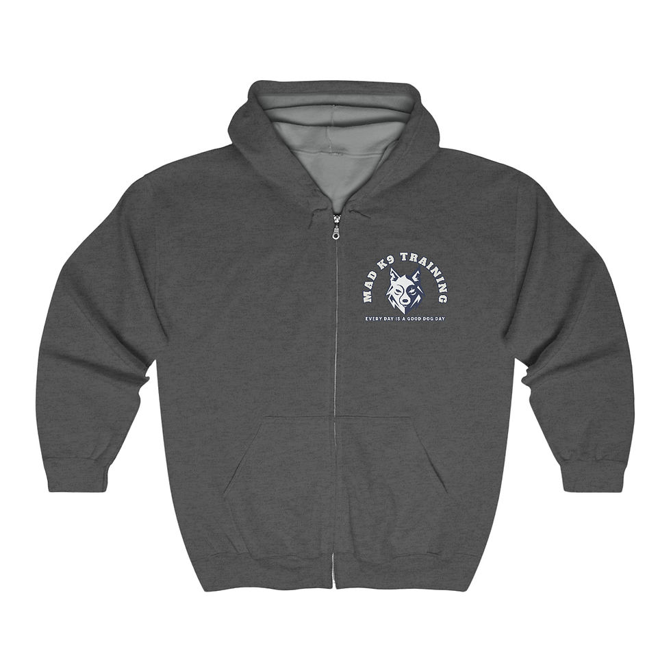 Mad K9 Unisex Full Zip Hooded Sweatshirt