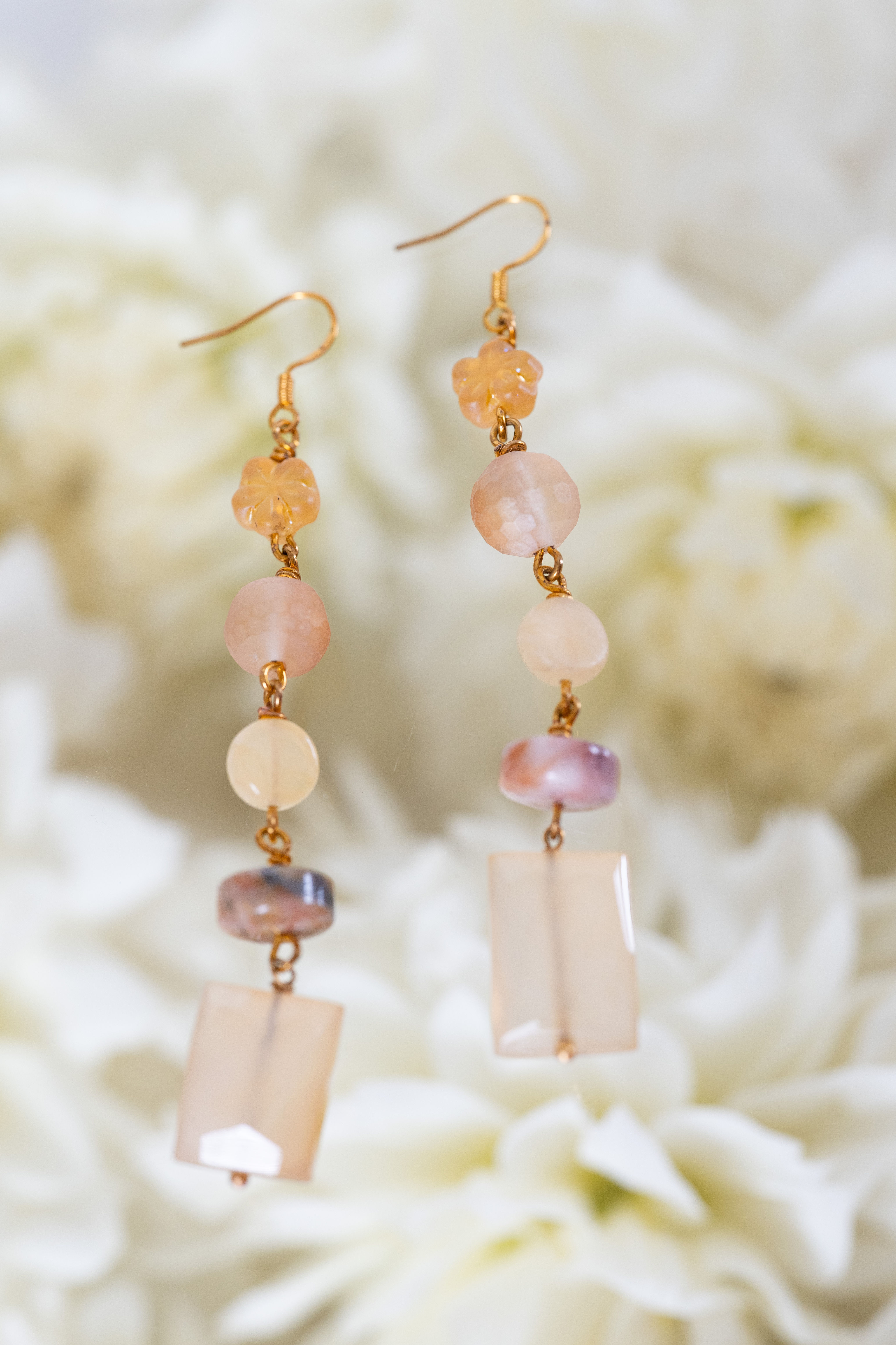 Peach Dangle Earrings