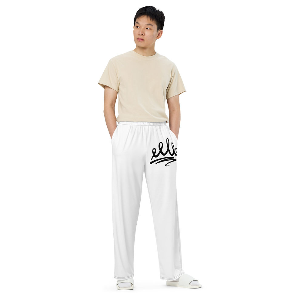 Thumbnail: Queen's All-over print unisex wide-leg pants