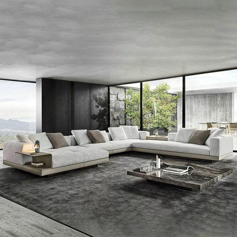 縮圖：CM-C9165 義式輕奢方形岩板大理石茶几