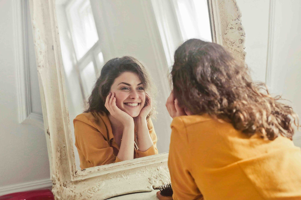 Photo by Andrea Piacquadio from Pexels: https://www.pexels.com/photo/photo-of-woman-looking-at-the-mirror-774866/
