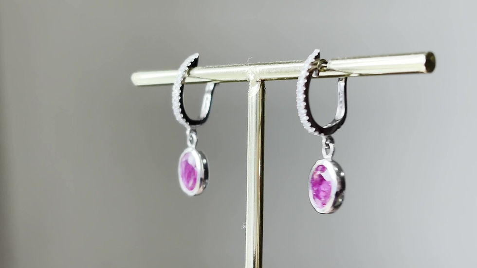 Thumbnail: Natural Burma Ruby Earrings