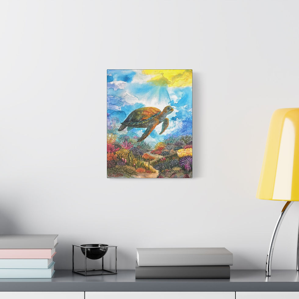 Thumbnail: "Colorful Sea Turtle Underwater" by Artist David P.