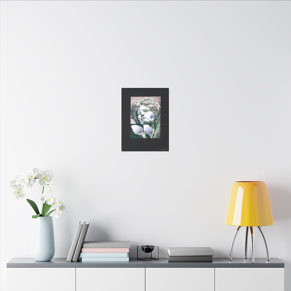 Thumbnail: Calla Lily Portrait Canvas Print — "Midgard Goddess"