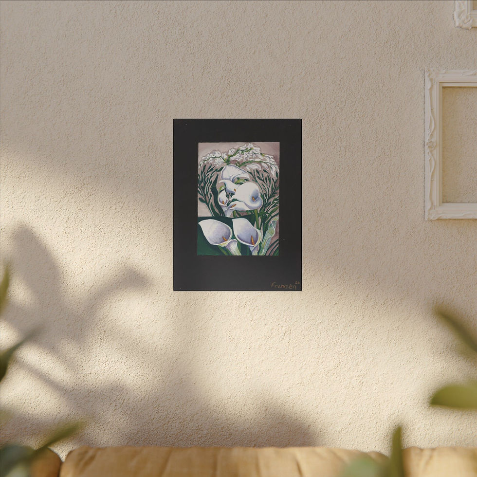 Thumbnail: Calla Lily Portrait Canvas Print — "Midgard Goddess"