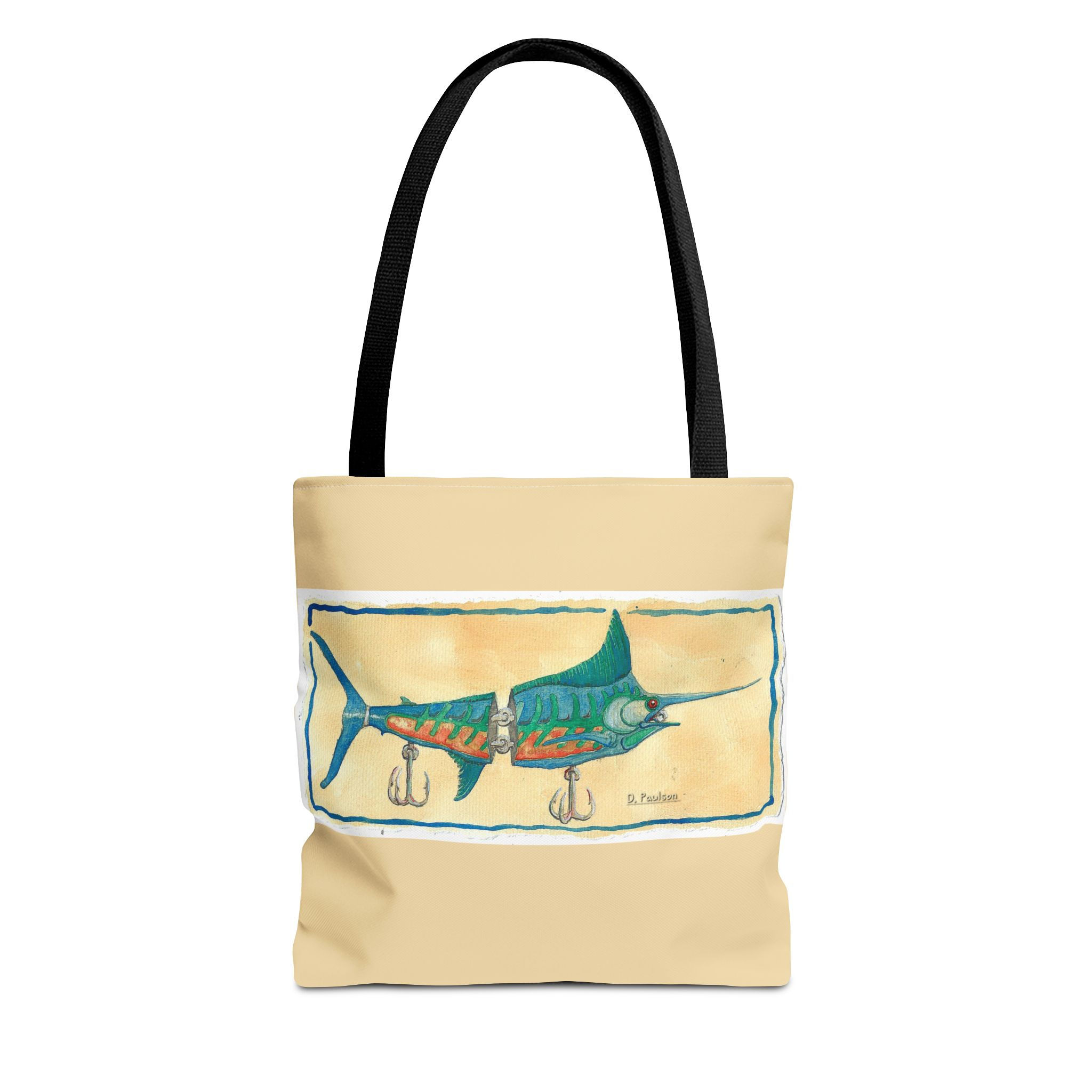 Marlin Fishing Tote Bag – Nautical Canvas Beach Shopper