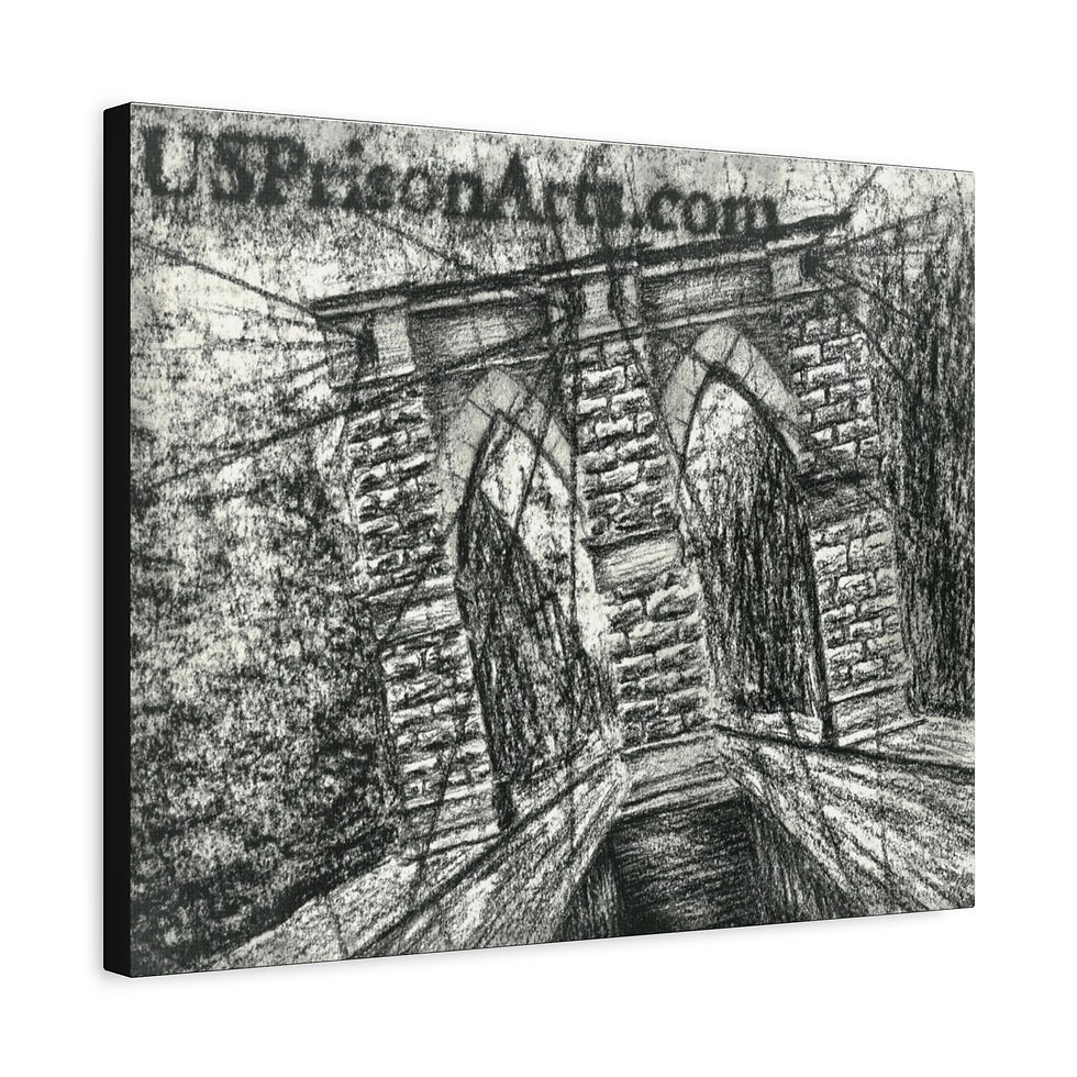 Thumbnail: Architectural Black and White Sketch- USPrisonArts.com by Artist David P.