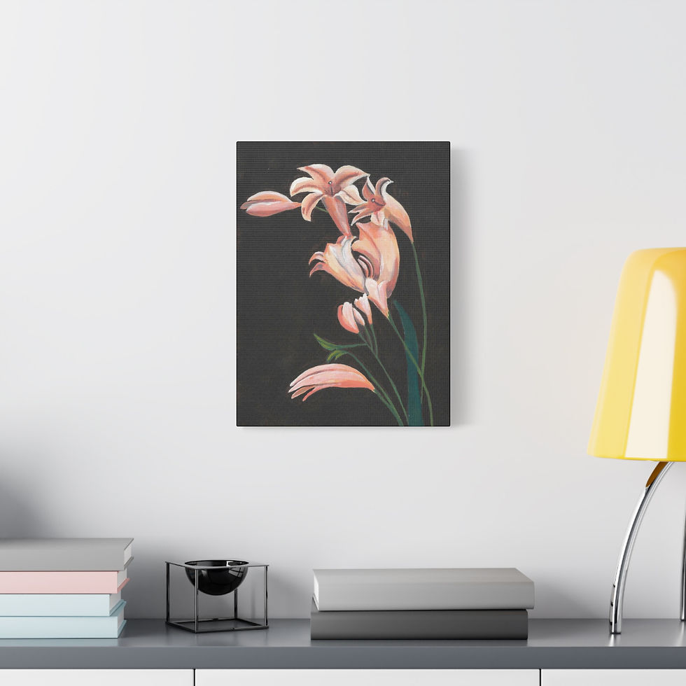 Thumbnail: "The Child"  by Artist- Franzen Lilies resembling a child's face.