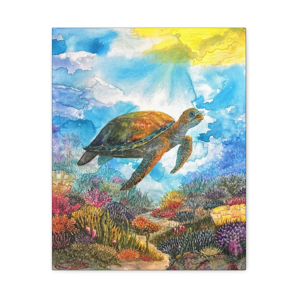 Thumbnail: "Colorful Sea Turtle Underwater" by Artist David P.