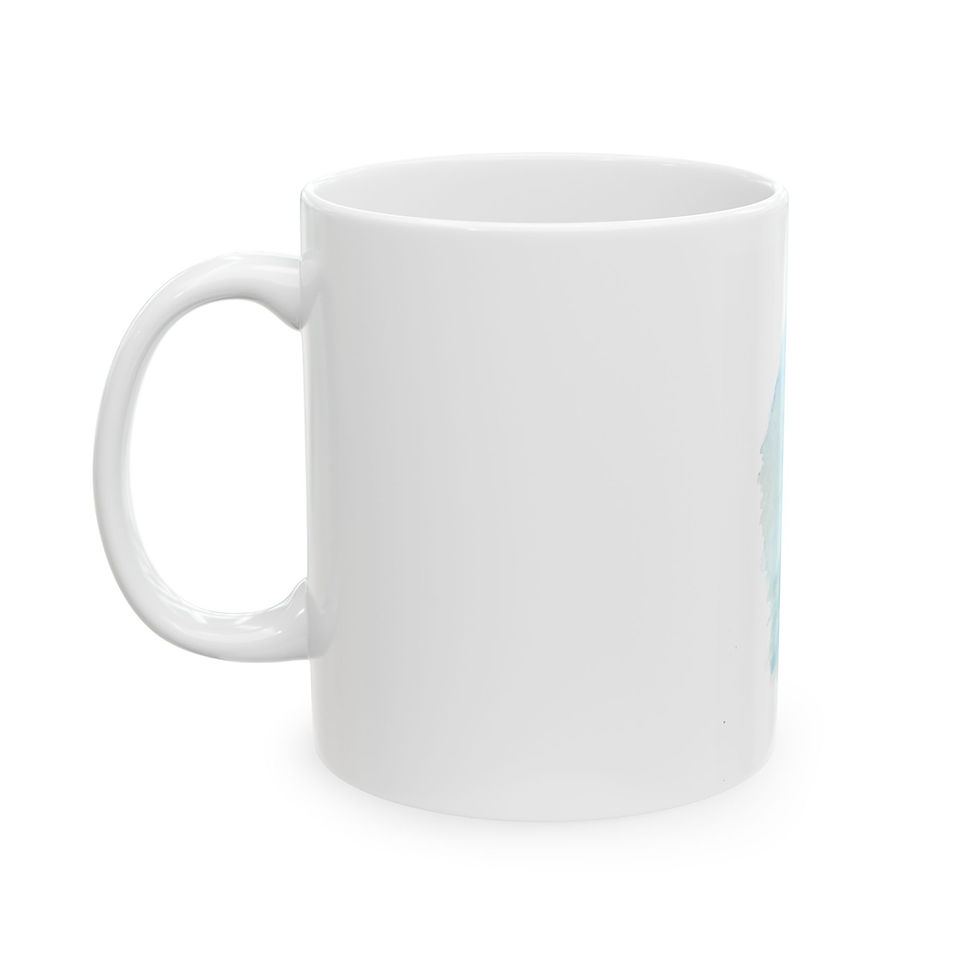 Thumbnail: Finch on a Fence, Artist- D.Paulson Watercolor Ceramic Coffee Cup (11oz/15oz)
