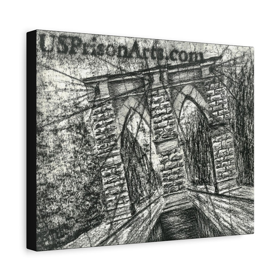 Thumbnail: Architectural Black and White Sketch- USPrisonArts.com by Artist David P.