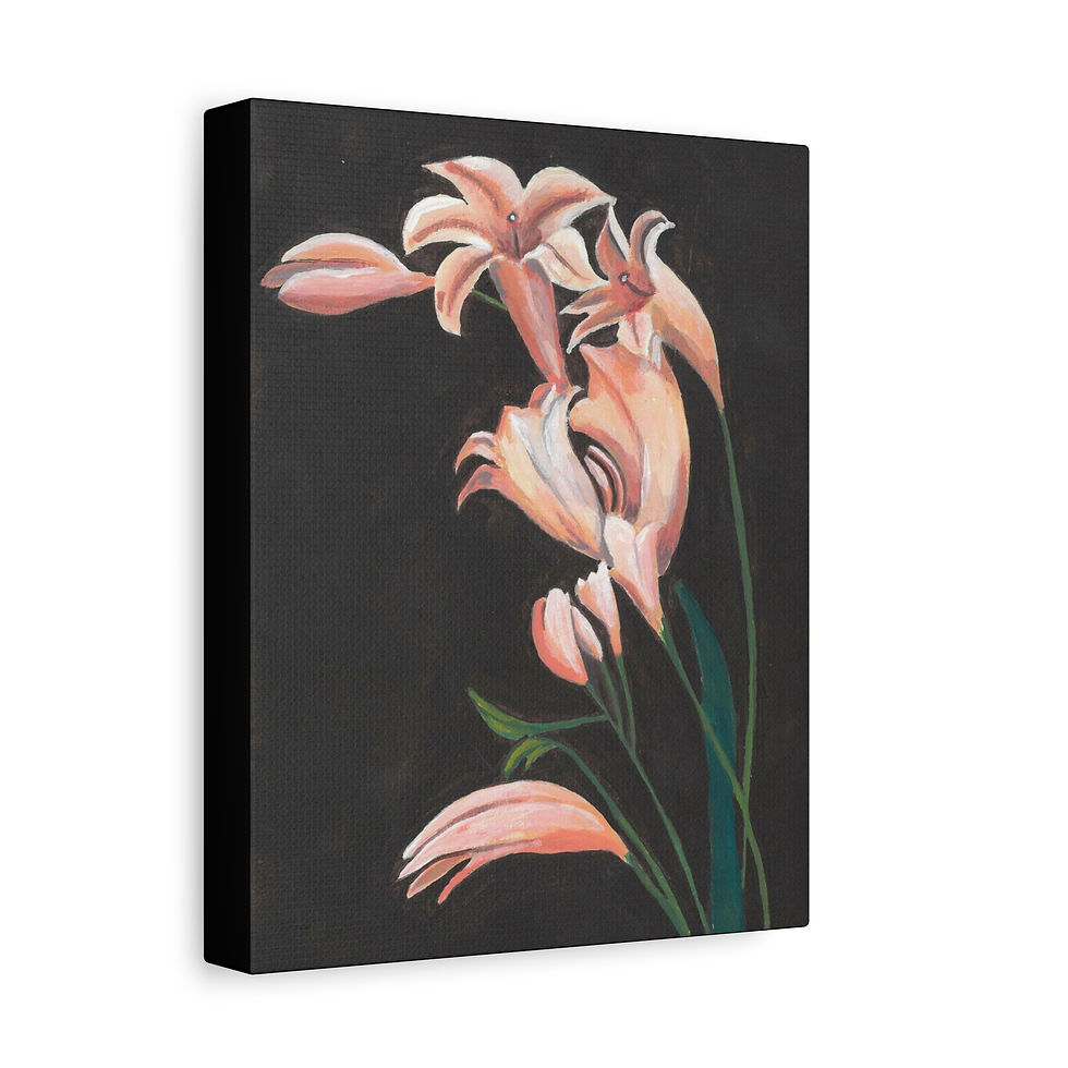 Thumbnail: "The Child"  by Artist- Franzen Lilies resembling a child's face.