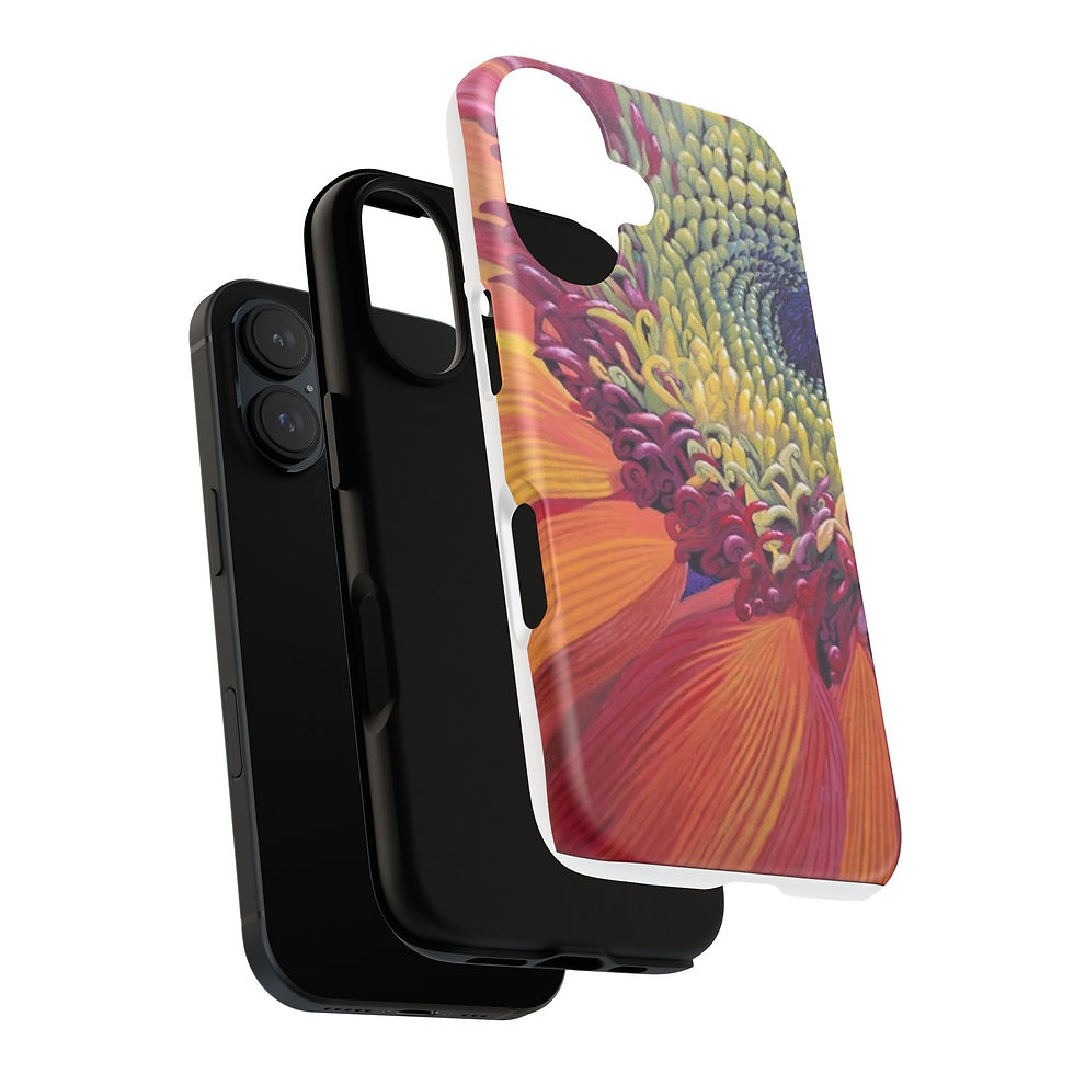 Thumbnail: Colorful Sunflower Phone Case - "Grandma's Sunflower" by Artist D. Paulson 