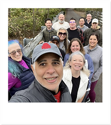 People participating in The Board Walks San Francisco walking meetup focused on meaningful conversations.