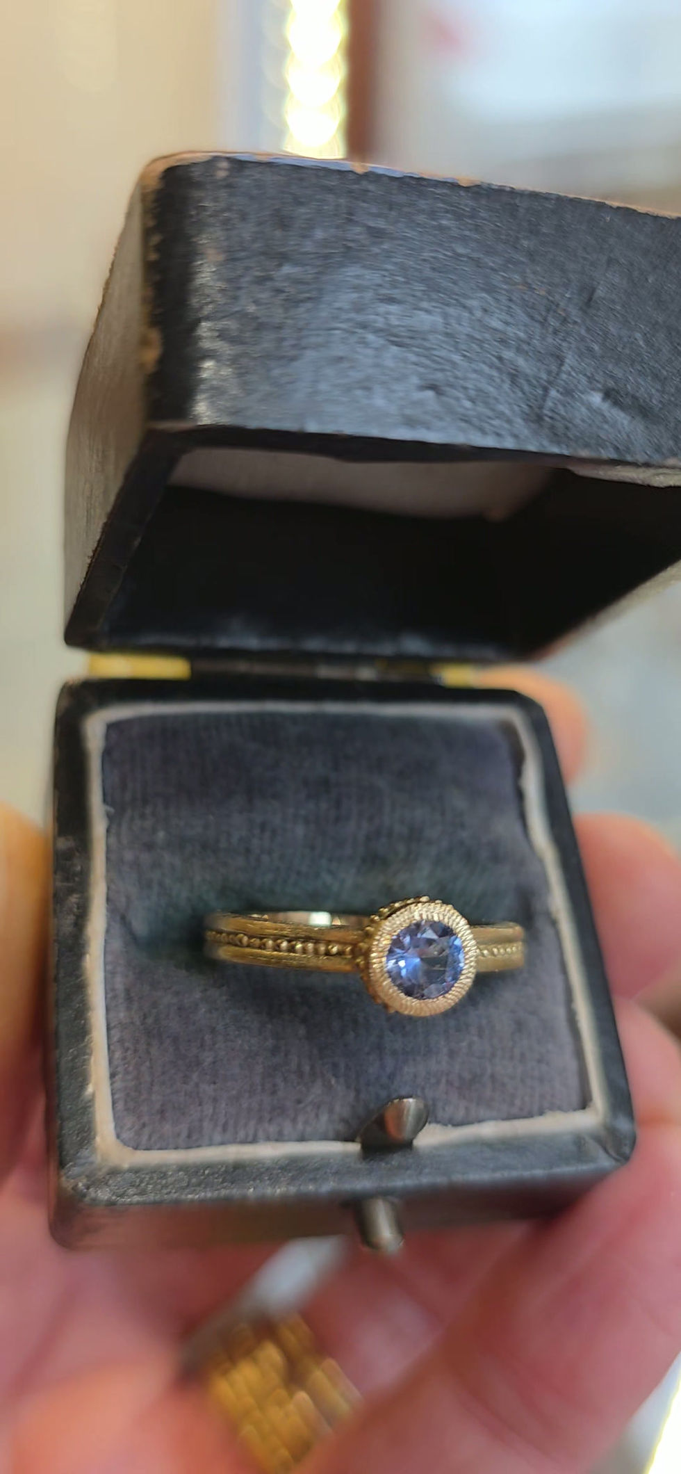 Thumbnail: BB blue sapphire ring