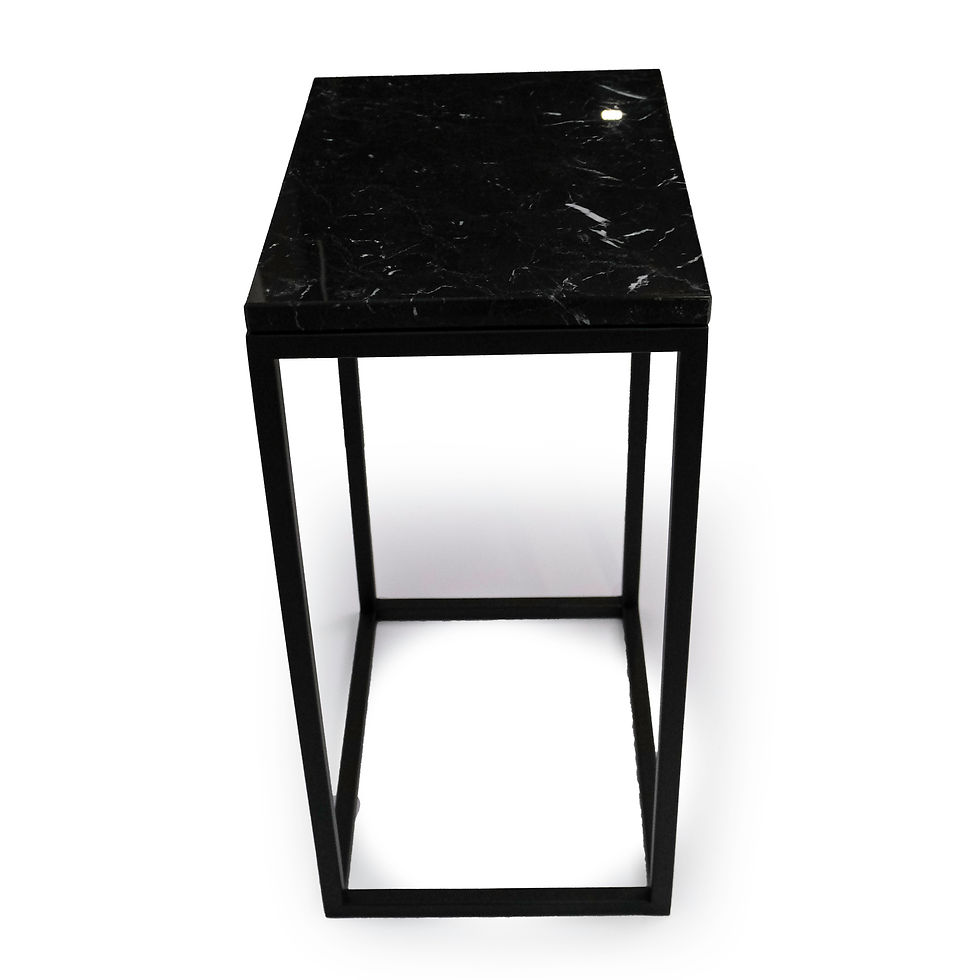 Thumbnail: BRILLAC - Bijzettafel met graniet topblad