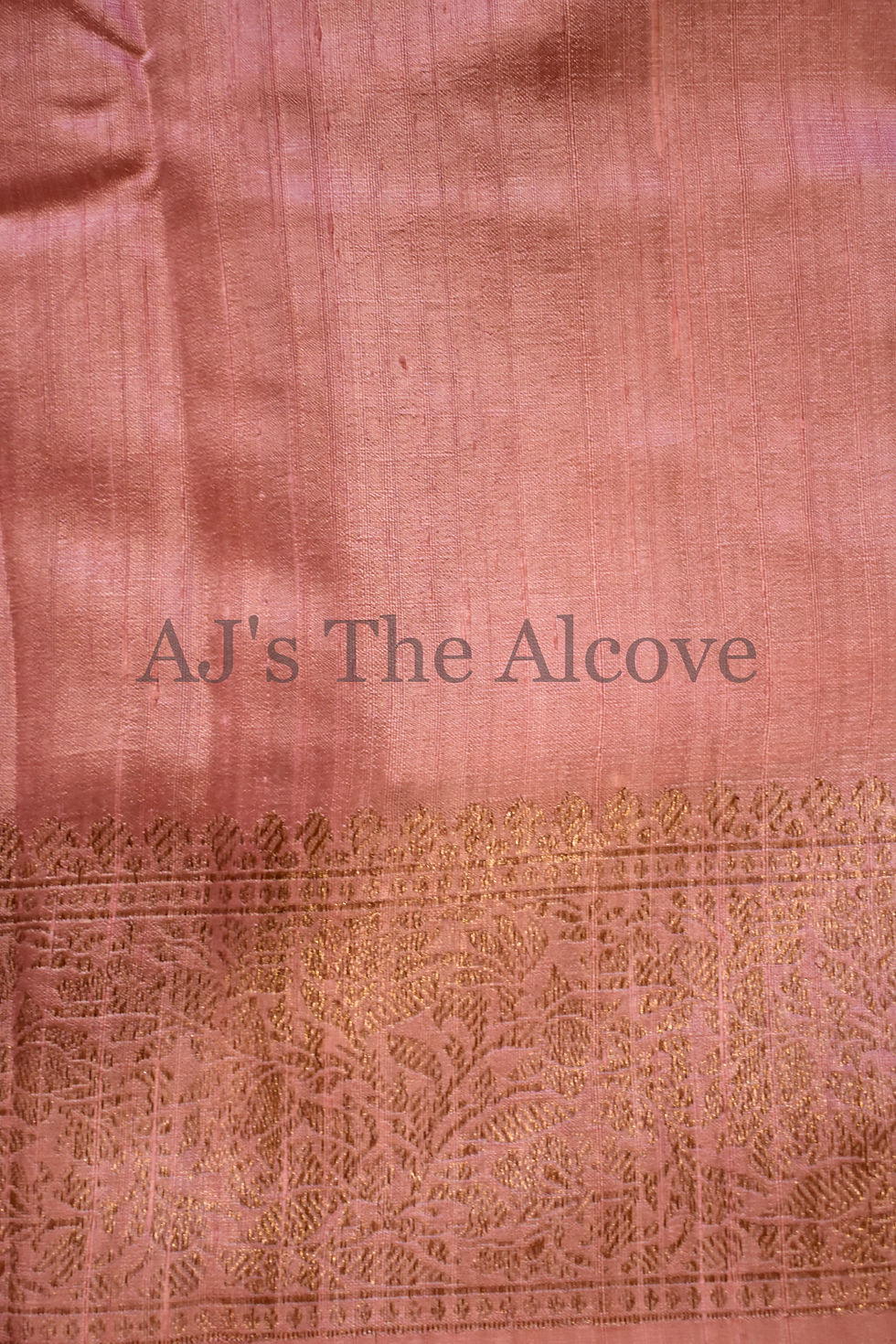 Thumbnail: Rosy Brown Tussar Raw Silk Banarasi
