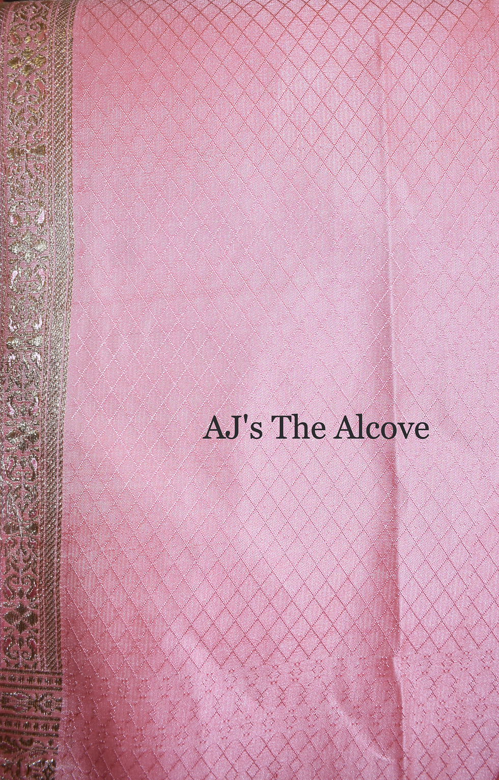 Thumbnail: "Shehzadi" Cool Pink Brocade Bridal Katan Silk Saree