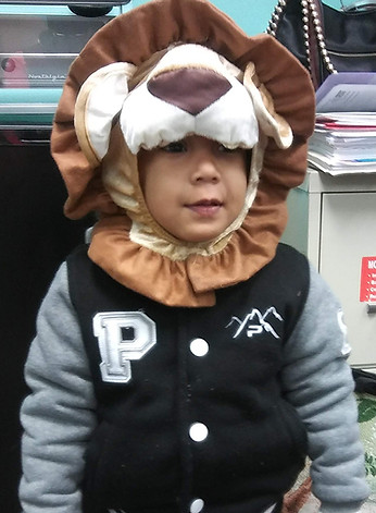 Child in costume. Early childhood education and development