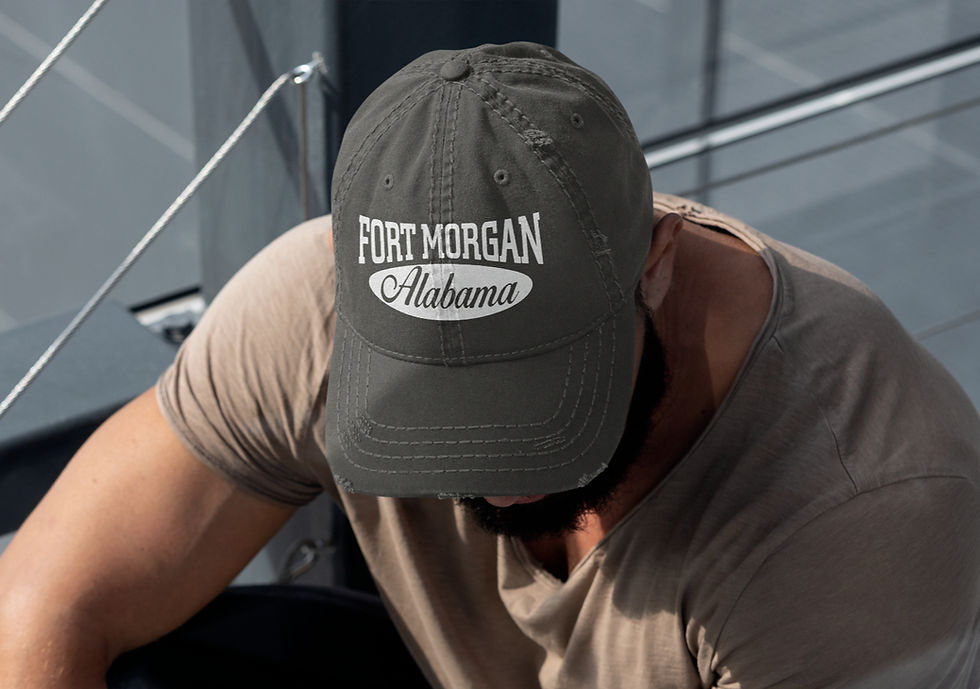 Thumbnail: Fort Morgan Alabama Distressed Hat