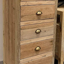 Tall set of 5 Draws - Recycled Wood