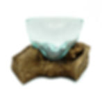 Thumbnail: Molten Glass Artfully Misshapen Bowl on Wood