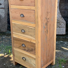 Tall set of 5 Draws - Recycled Wood