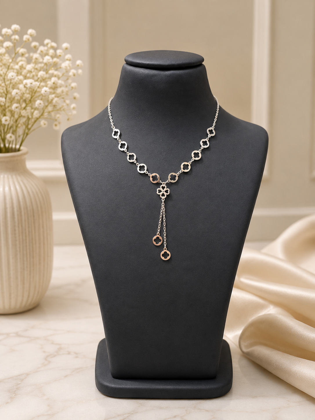 Floral Link Y-Style Necklace