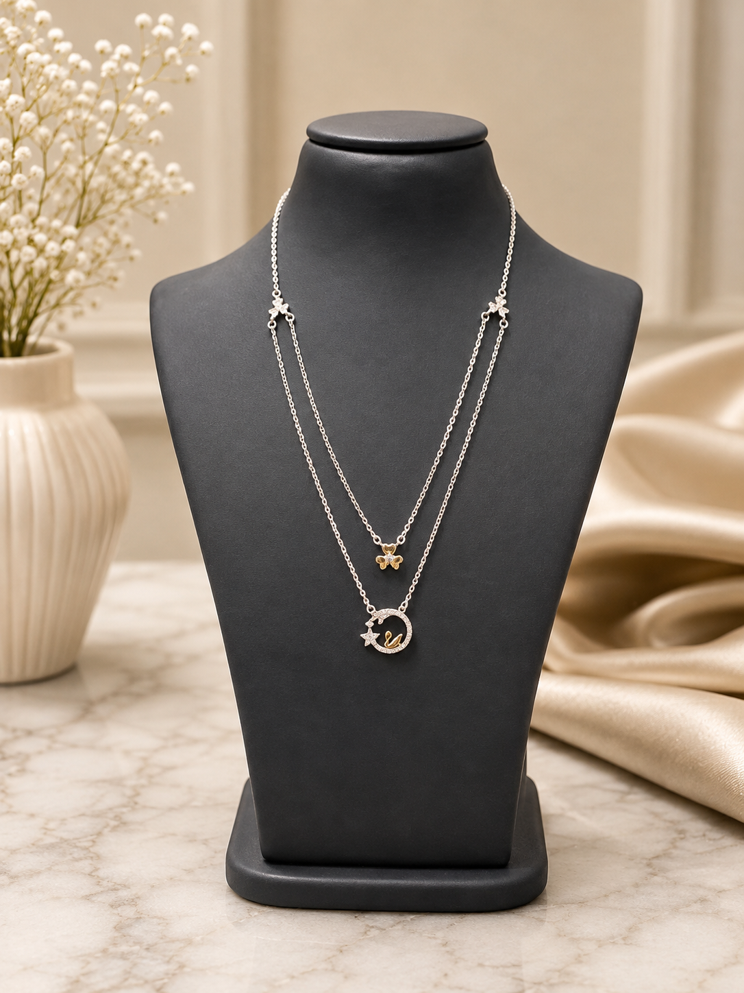Double-Layer Moon Necklace