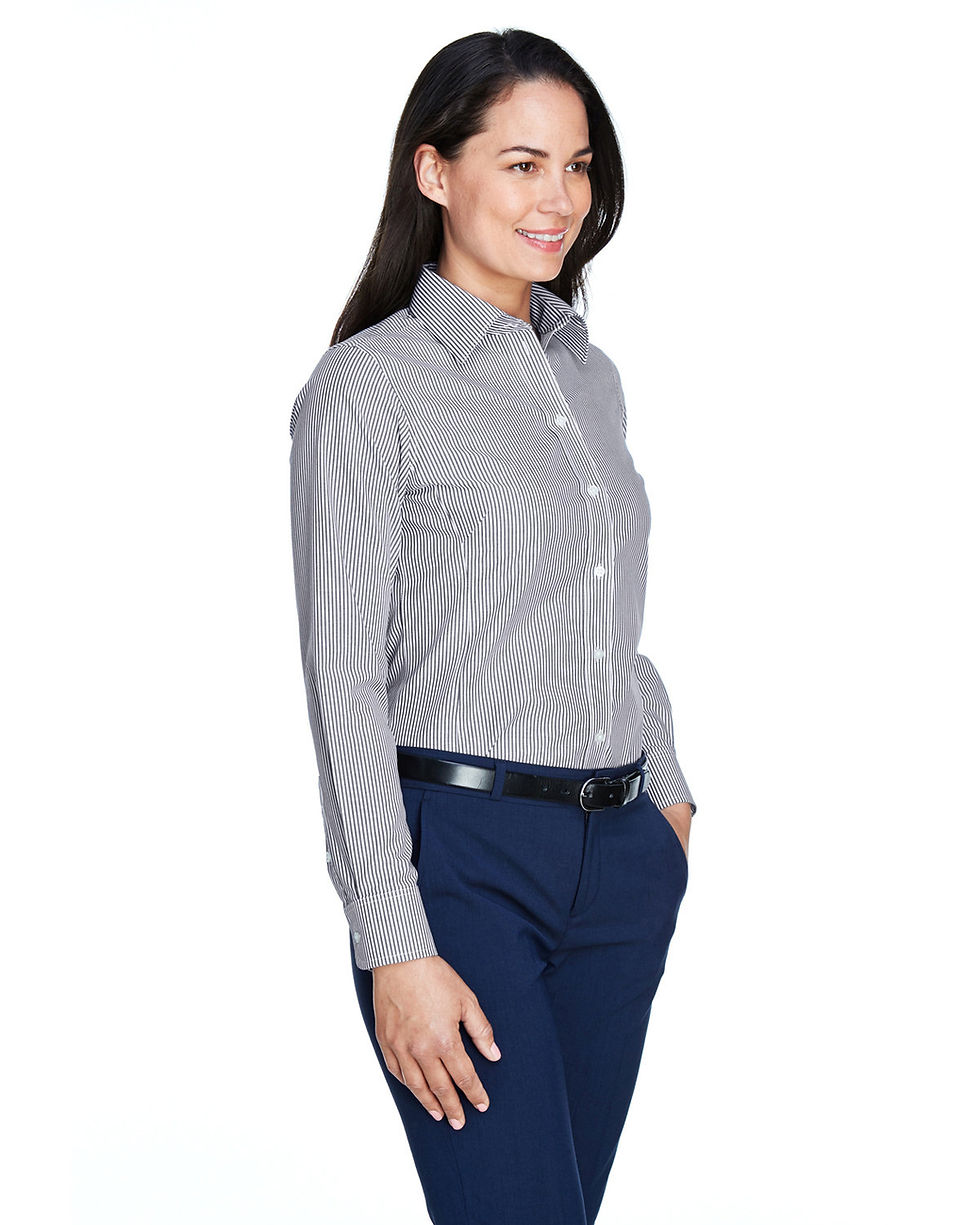 Thumbnail: Class of 76 Ladies Banker Stripe Oxford