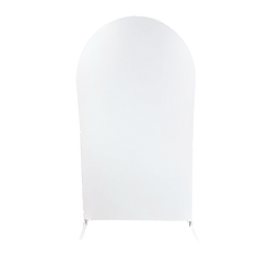 Metal Arch With White Fabric Cover_edite