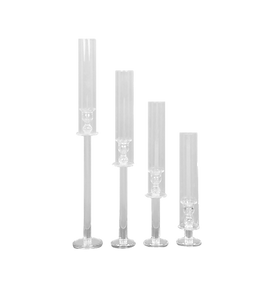 Crystal Taper Candle Holders with Chimney