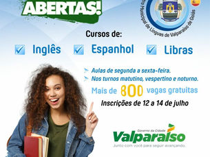 Centro de Línguas de Valparaíso de Goiás Abre 805 Vagas Para Cursos de Língua Estrangeira