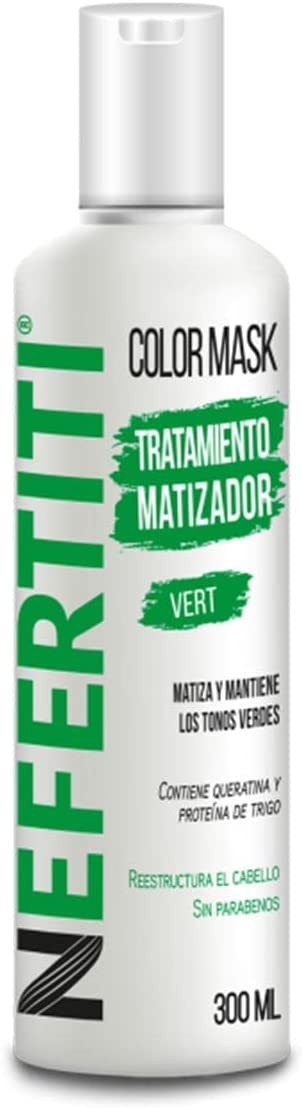 Tratamiento Matizador Verde Nefertiti Vert Con Keratina para el Cabello y Proteí