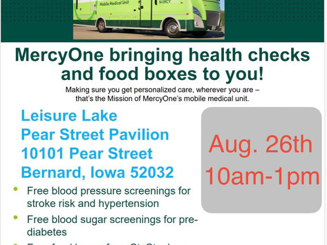 MercyOne Health Checks/ Food Box