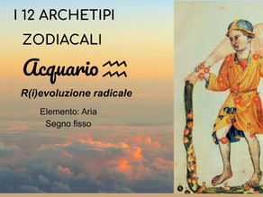Illustrazione del segno dell’Acquario con  elementi grafici che richiamano onde, movimento e libertà.