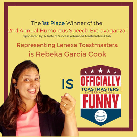 Winner of the 2nd Annual Humorous Speech Extravaganza