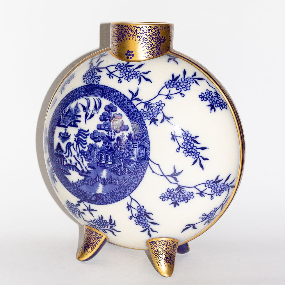 Thumbnail: Christopher Dresser style large Doulton Burslem Aesthetic Movement Moon Vase