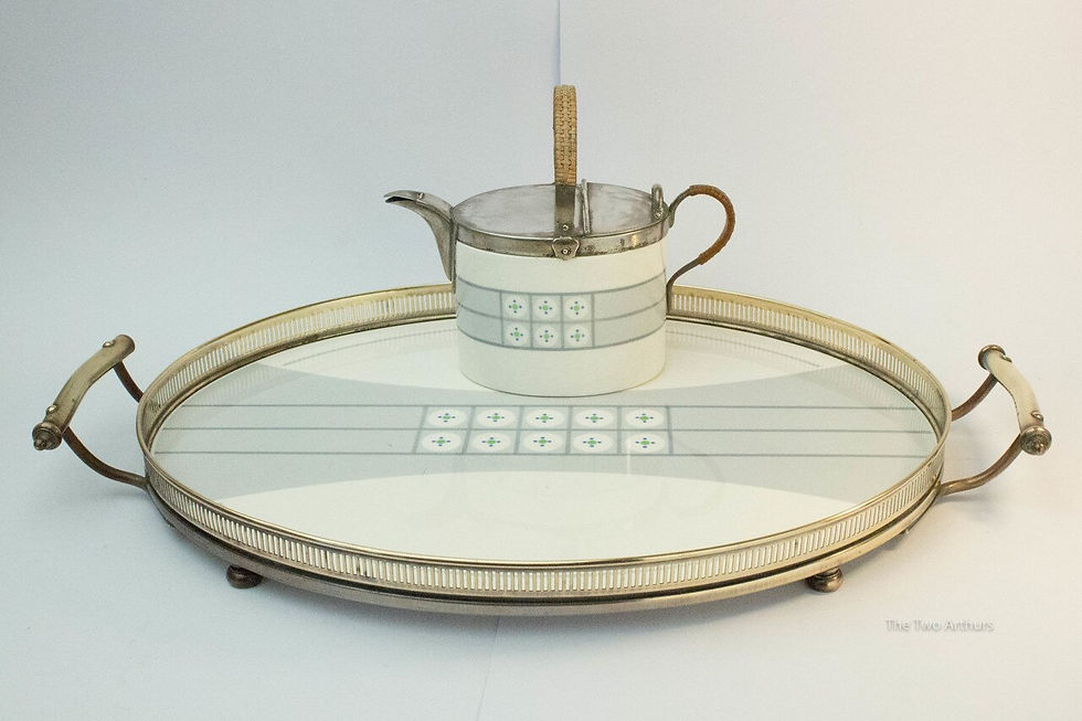 Thumbnail: WMF Wächtersbach Art Nouveau Jugendstil Serving Tray, circa 1910, 49cm wide.
