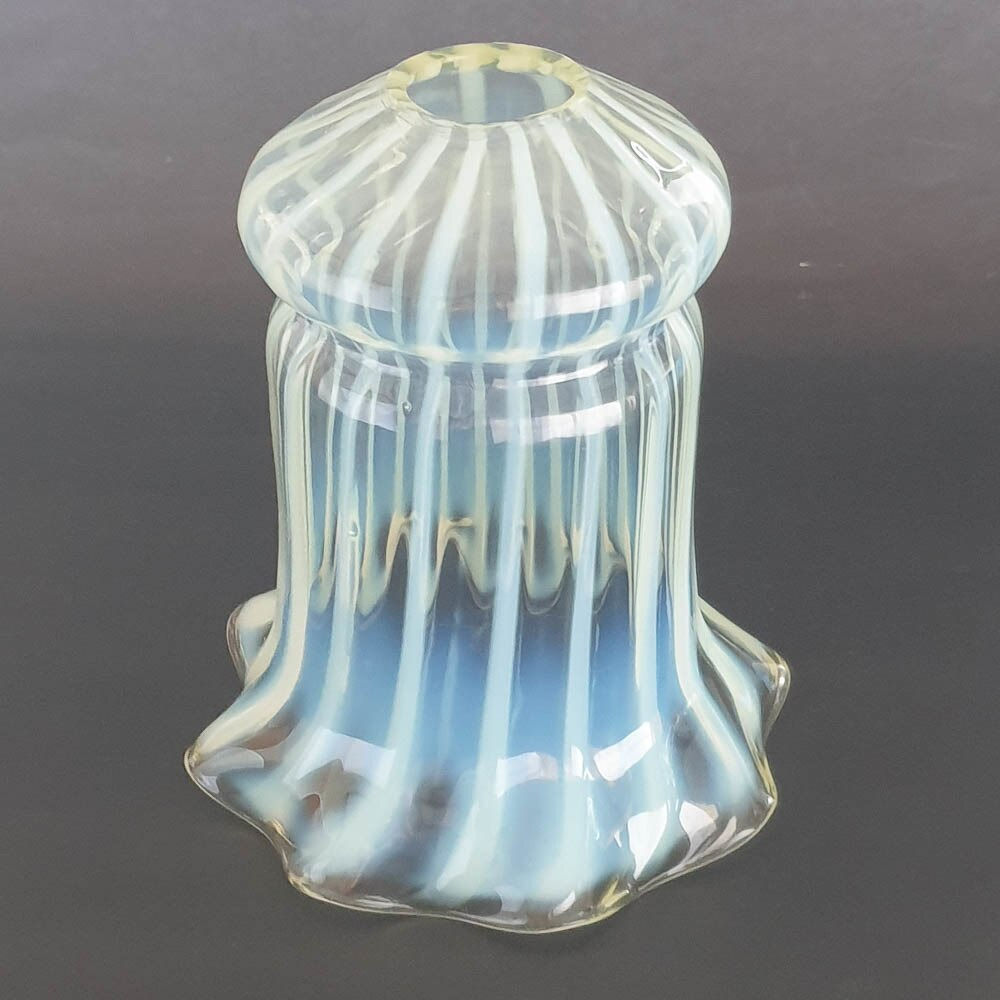 WAS Benson Arts and Crafts James Powell Vaseline Glass Lamp/Light Shade c. 1900