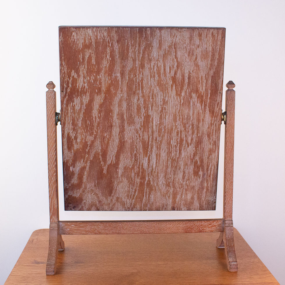 Thumbnail: Heals Arts and Crafts Limed Tiger Oak Dressing Table Mirror