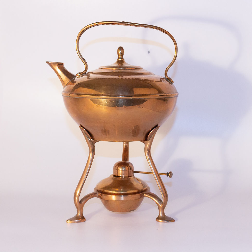 Thumbnail: Arts and Crafts W.A.S. Benson Brass Kettle on Stand