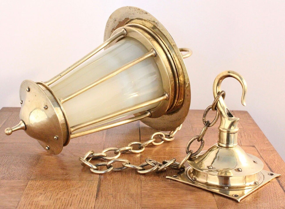 BIRMINGHAM GUILD OF HANDICRAFT NO 19 ARTS AND CRAFTS PLANISHED BRASS & VASELINE