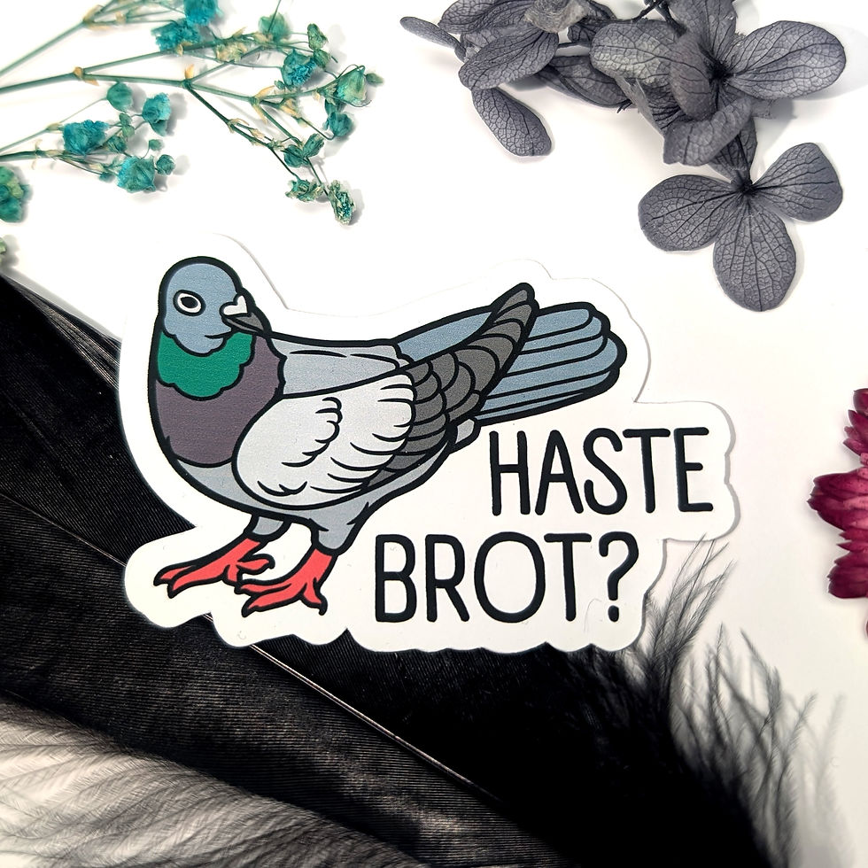 Haste Brot Taube - Sticker