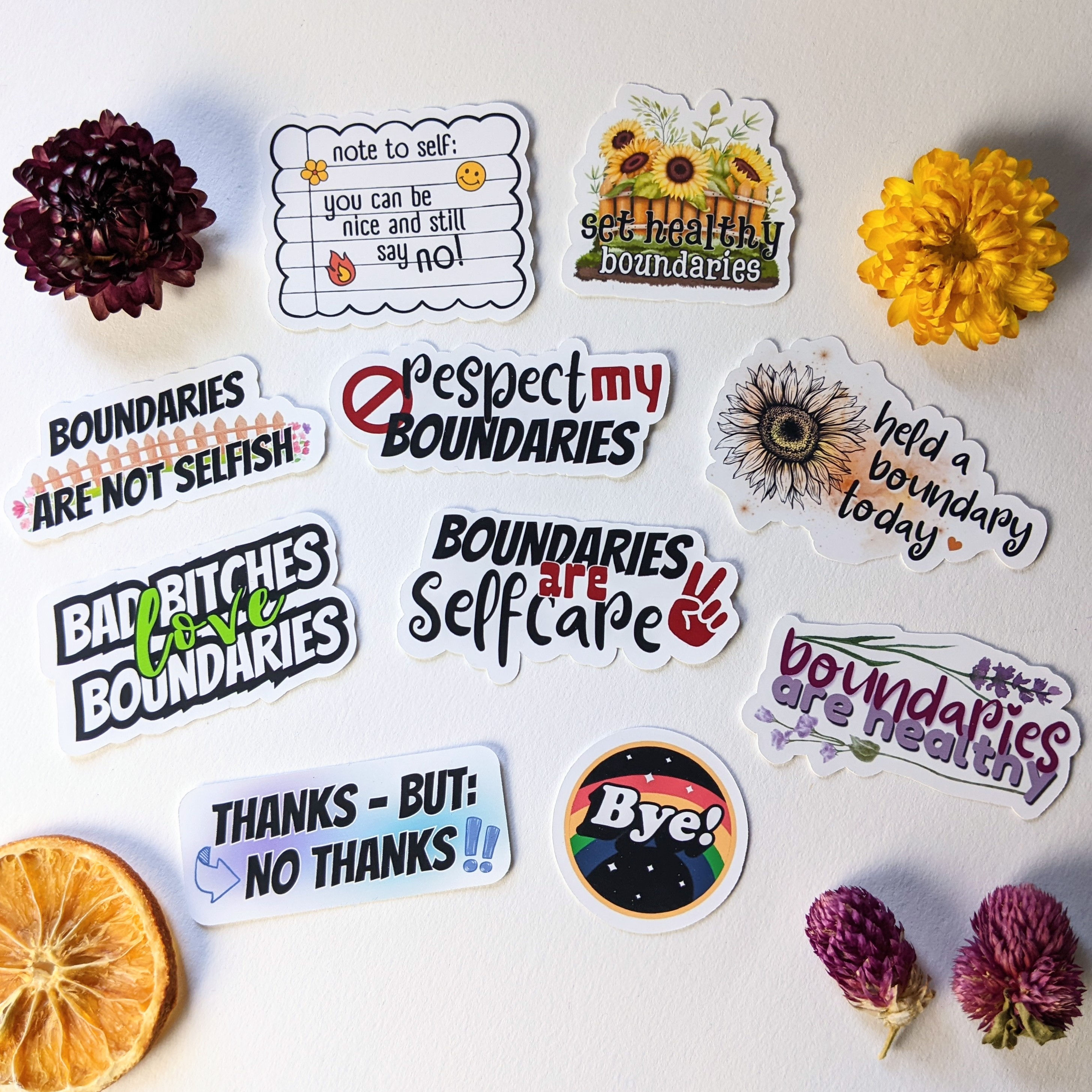 Boundaries Sticker 10er Set