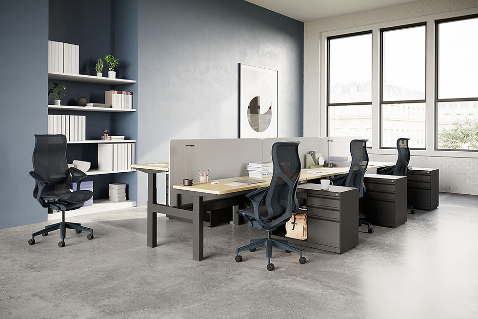Herman Miller 升降桌尺寸 - 對坐並排式