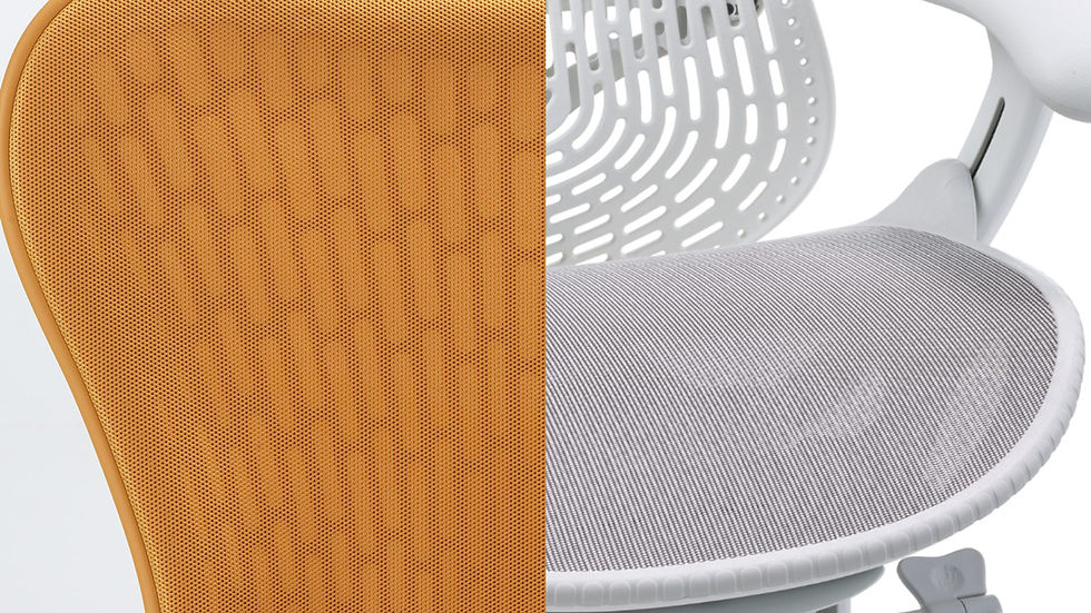 Herman Miller Mirra 2 的椅架與網布細節,擁有高度的舒適透氣性