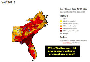 Drought tightens its grip on farms in the Southeast